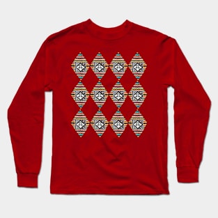 Diamond pattern, small deer, knit pattern Long Sleeve T-Shirt
